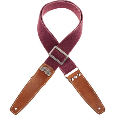 Stripe SS SPECIAL Cotton Washed Bordeaux 5 cm terminali Stone Washed Marrone, fibbia Recta Argento